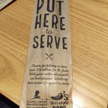 Chili's - Something new...utensils & a straw in a cute paper bag. - American Near Me - Kapolei, Hawaii