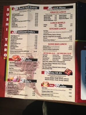 Menu photo 4 Sushi Taro Mount Pleasant, SC