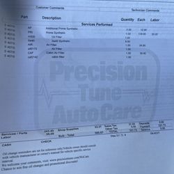 Precision Tune Auto Care - Overcharges