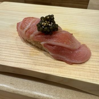 Blue Pagoda - Hon maguro otoro with caviar (bluefin tuna fatty belly) one of my favorites! - Sushi Bars Near Me - San Jose, California Blue Pagoda - Hon maguro otoro with caviar (bluefin tuna fatty belly) one of my favorites! - Sushi Bars Near Me - San Jose, California
