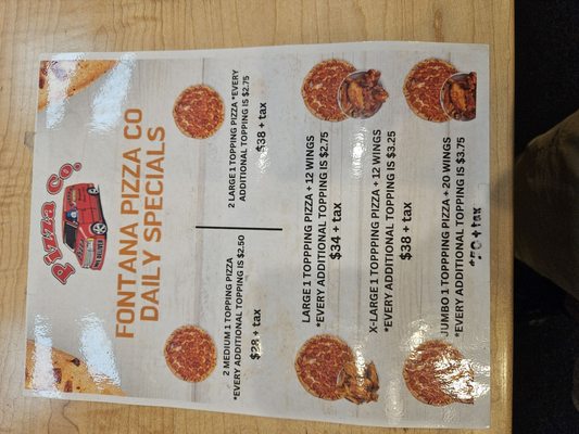 Menu photo 4 Fontana Pizza Fontana, CA Menu photo 4 Fontana Pizza Fontana, CA