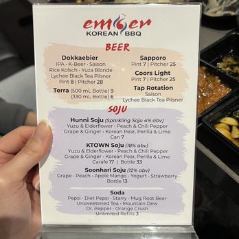 Ember Korean BBQ - Drink menu - Korean Near Me - Elk Grove, California Ember Korean BBQ - Drink menu - Korean Near Me - Elk Grove, California