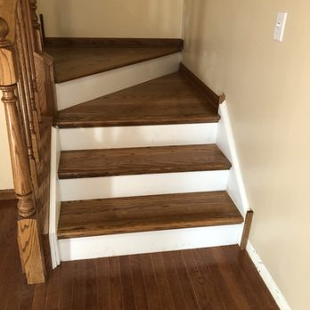 NPN Flooring Installation - Custom steps with hardwood floor install. - Carpeting Near Me - Brookfield, Illinois