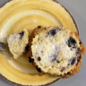 Mal's Kitchen - Half eaten in house blueberry muffin - Breakfast & Brunch Near Me - Abington, Massachusetts Mal's Kitchen - Half eaten in house blueberry muffin - Breakfast & Brunch Near Me - Abington, Massachusetts
