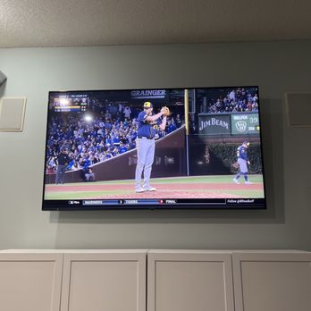Al’s Installs - 85 inch TV mounted - Home Theatre Installation Near Me