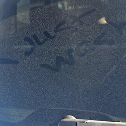 Tidal Wave Auto Spa - Back window after going through the car wash