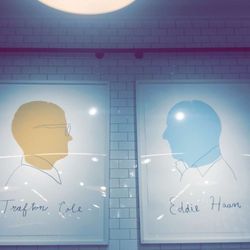 Cole Haan - Near the check out section, art of the two men whose vision created the brand Cole Haan