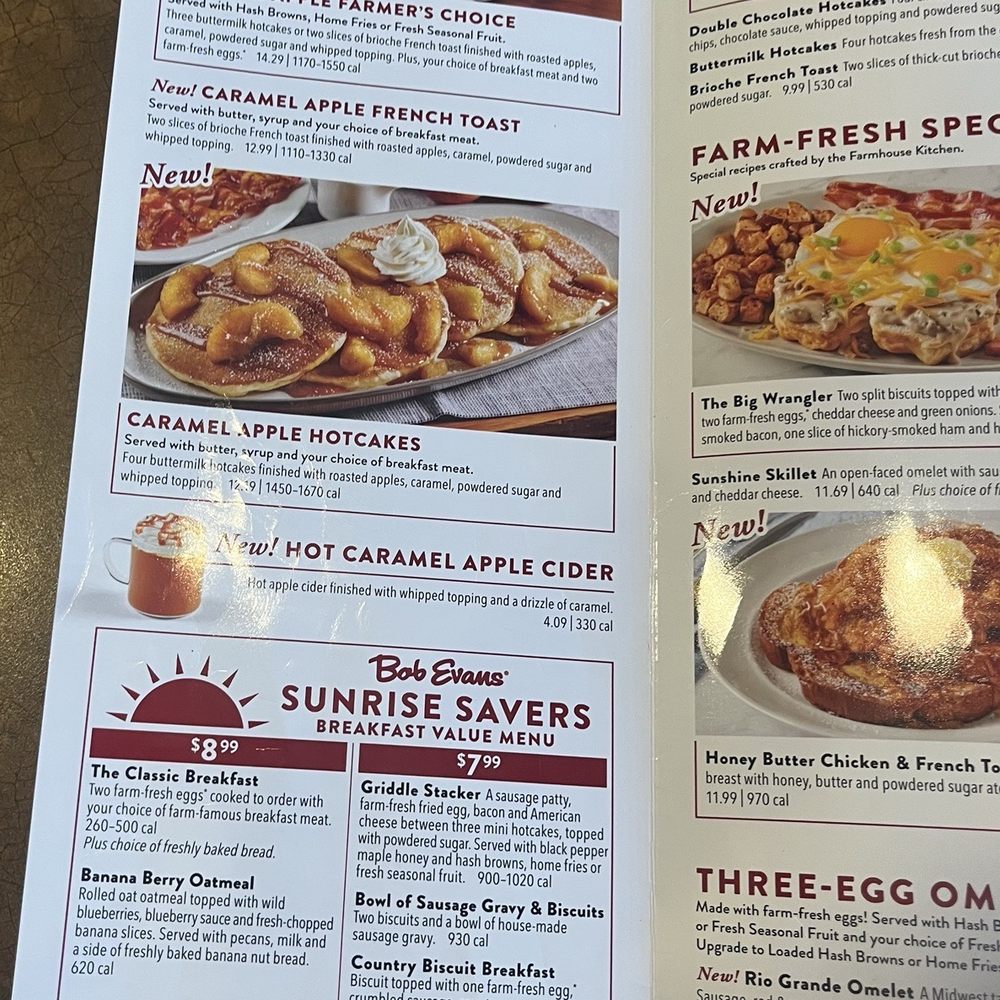 Bob Evans - menu - American Near Me - Lavale, Maryland Bob Evans - menu - American Near Me - Lavale, Maryland