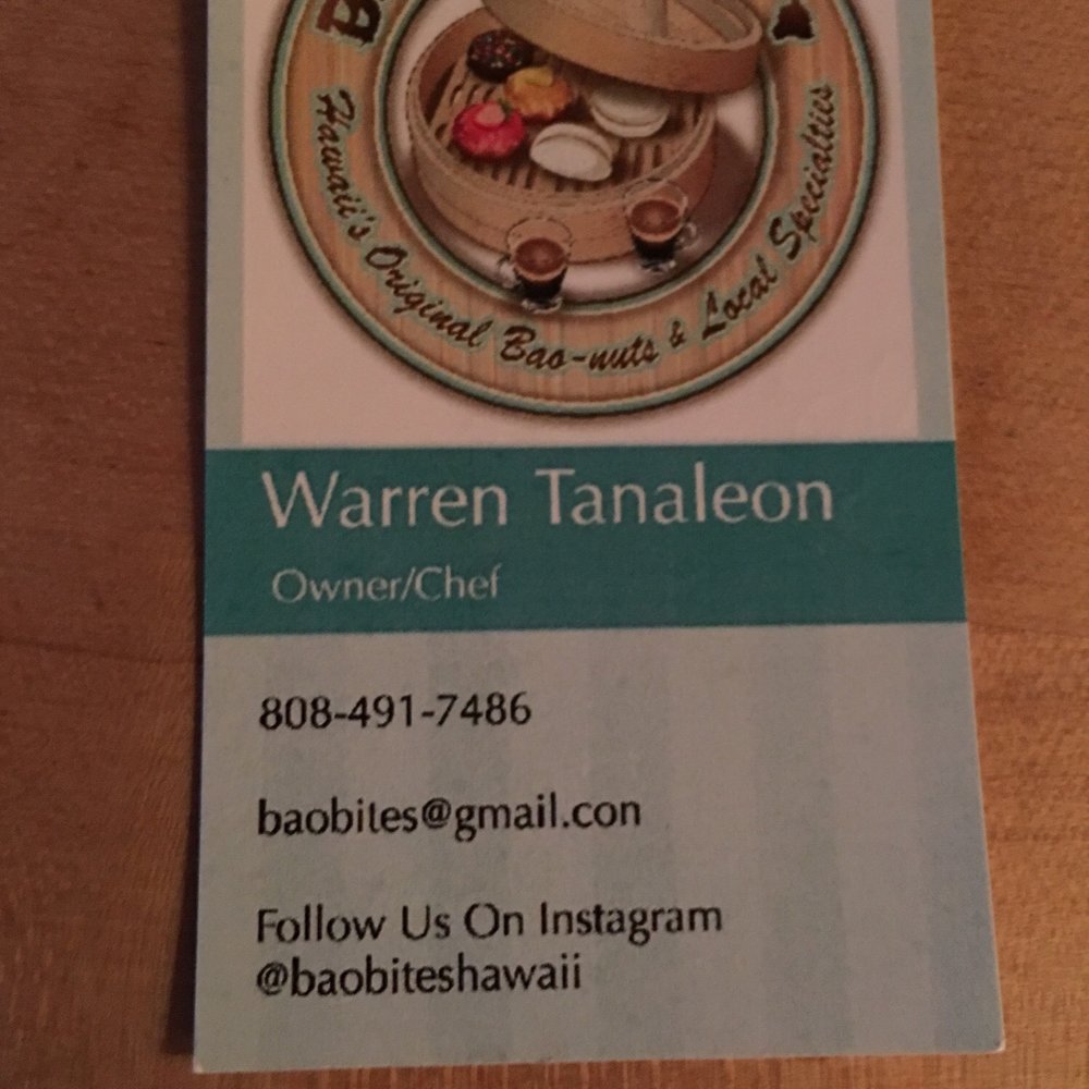 Bao Bites - Business Card - Street Vendors Near Me - Kailua, Hawaii