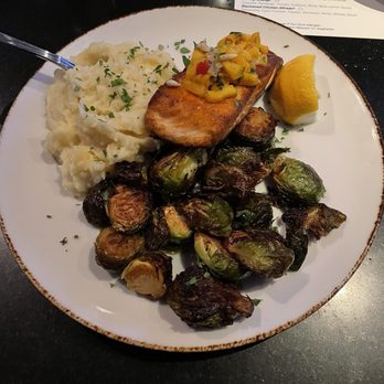 730 Tavern, Kitchen & Patio - Amazing Salmon Brussels sprouts mash potatoes amazing - American Near Me - Cambridge, Massachusetts 730 Tavern, Kitchen & Patio - Amazing Salmon Brussels sprouts mash potatoes amazing - American Near Me - Cambridge, Massachusetts