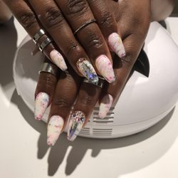 NailsByChoyce - Acrylic FullSet Jawbreaker Design w/Swarovski crystals