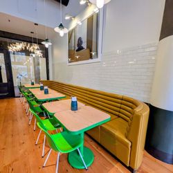 Seating area.  There are two rows of these seats.