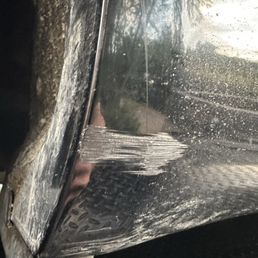 Scuff on bottom part of car from their technician Scuff on bottom part of car from their technician