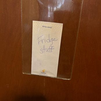 Comfort Inn - Unknown note left by ??? - Hotels Near Me - White River Junction, Vermont
