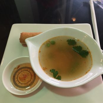 Thai Paradise - Soup and spring roll that comes with Lunch - Thai Near Me - Indianapolis, Indiana
