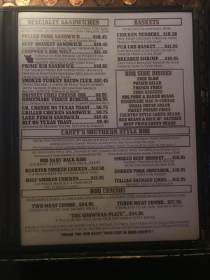 Menu photo 8 Casey's BBQ & Smokehouse Egg Harbor, WI