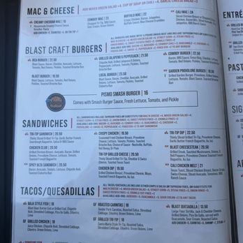 Blast & Brew - Menu - New American Near Me - Pismo Beach, California Blast & Brew - Menu - New American Near Me - Pismo Beach, California