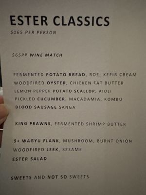 Menu photo 5 Ester Restaurant and Bar Chippendale, NSW