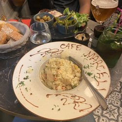 Café Marcel - Risotto w/Shrimp and Peppers, Cocktail Marcel