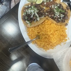 Taco dinner double rice