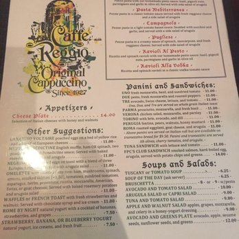 Caffe Reggio - Menu - Italian Near Me - New York, New York Caffe Reggio - Menu - Italian Near Me - New York, New York