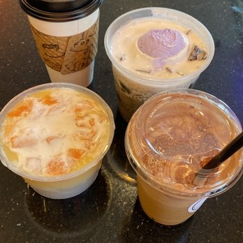 Ice Dream - Mango Gigi sago. Grass jelly sago and taro ice cream. Coffees were from the business next door - Bubble Tea Near Me - Sacramento, California Ice Dream - Mango Gigi sago. Grass jelly sago and taro ice cream. Coffees were from the business next door - Bubble Tea Near Me - Sacramento, California