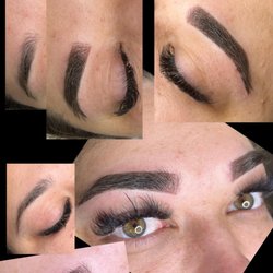 Clients brows are naturally thick so for the shape I followed her natural brow