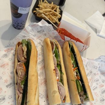 Paris Banh Mi - S1. Paris Special / Bánh Mì Paris B1. Special Combo / Bánh Mì Đặc Biệt B2. Grilled Pork / Bánh Mì Thịt Nướng Seasoned Fries Taro Milk Tea - Sandwiches Near Me - Aurora, Colorado