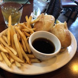 French dip with fries French dip with fries
