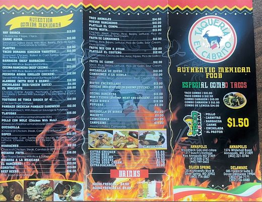 Menu photo 3 Taqueria el Cabrito Annapolis, MD Menu photo 3 Taqueria el Cabrito Annapolis, MD