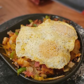 Lake St Cafe - Corned beef skillet. Cooked perfectly yet lacked seasoning and where's thr corned beef??? - Breakfast & Brunch Near Me - Addison, Illinois Lake St Cafe - Corned beef skillet. Cooked perfectly yet lacked seasoning and where's thr corned beef??? - Breakfast & Brunch Near Me - Addison, Illinois