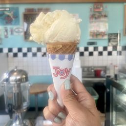 Single Scoop of Lychee on a Sugar Cone Single Scoop of Lychee on a Sugar Cone
