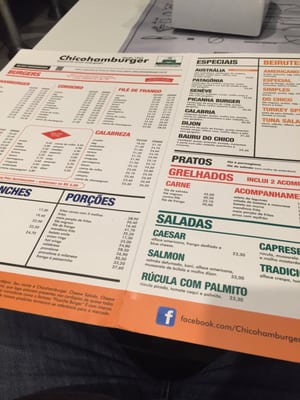 Menu photo 2 Chicohamburger São Paulo, SP Menu photo 2 Chicohamburger São Paulo, SP