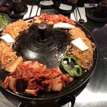 Honey Pig BBQ - Ripe kimchee & bean sprouts set the stage for the oncoming meat!!! - Korean Near Me - Irvine, California