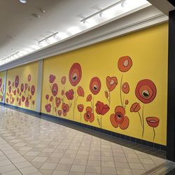 Carolina Place Mall - Mural with poppies