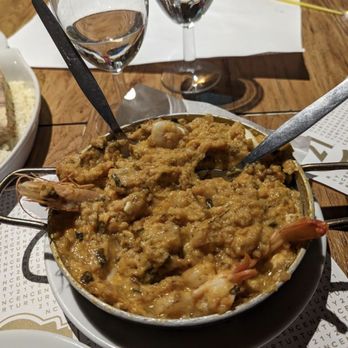 A Tasca - Acorda de Camarao- typical Portuguese dish with poached eggs, bread, tomatoes, shrimp - Mediterranean Near Me - Ponta Delgada, 20 A Tasca - Acorda de Camarao- typical Portuguese dish with poached eggs, bread, tomatoes, shrimp - Mediterranean Near Me - Ponta Delgada, 20