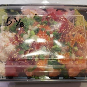 Aloha Poke - 5 scoops poke bowl covered - Poke Near Me - Chino, California Aloha Poke - 5 scoops poke bowl covered - Poke Near Me - Chino, California