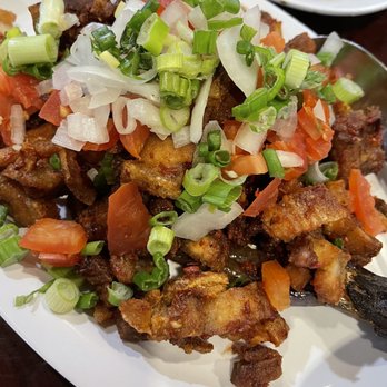 Hong Ning Restaurant - Crispy Binoogongan - deep fried pork belly with egg plant and shrimp paste ! The best! - Filipino Near Me - Carol Stream, Illinois Hong Ning Restaurant - Crispy Binoogongan - deep fried pork belly with egg plant and shrimp paste ! The best! - Filipino Near Me - Carol Stream, Illinois