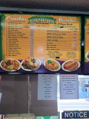 Menu photo 2 Campos Famous Burritos Santa Monica, CA Menu photo 2 Campos Famous Burritos Santa Monica, CA