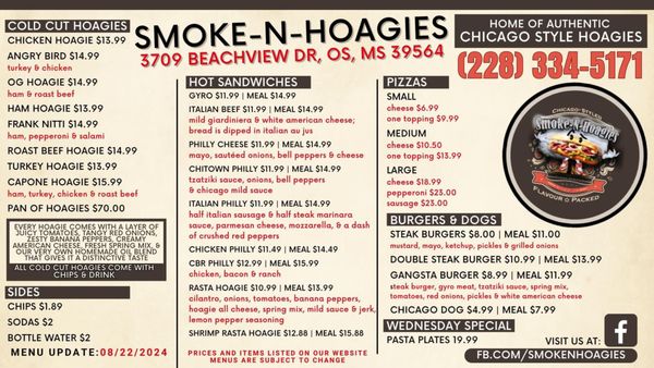 Menu photo 3 Smoke-N-Hoagies Ocean Springs, MS