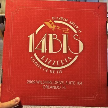 14 Bis Pizzeria - Pizza box - Pizza Near Me - Orlando, Florida