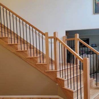 Upscale Hardwood Floors - a staircase in a home - Flooring Near Me Upscale Hardwood Floors - a staircase in a home - Flooring Near Me