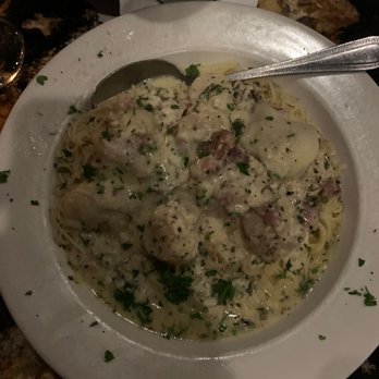 Andino's - Prosciutto wrapped scallops over angel hair pasta - Italian Near Me - Providence, Rhode Island Andino's - Prosciutto wrapped scallops over angel hair pasta - Italian Near Me - Providence, Rhode Island