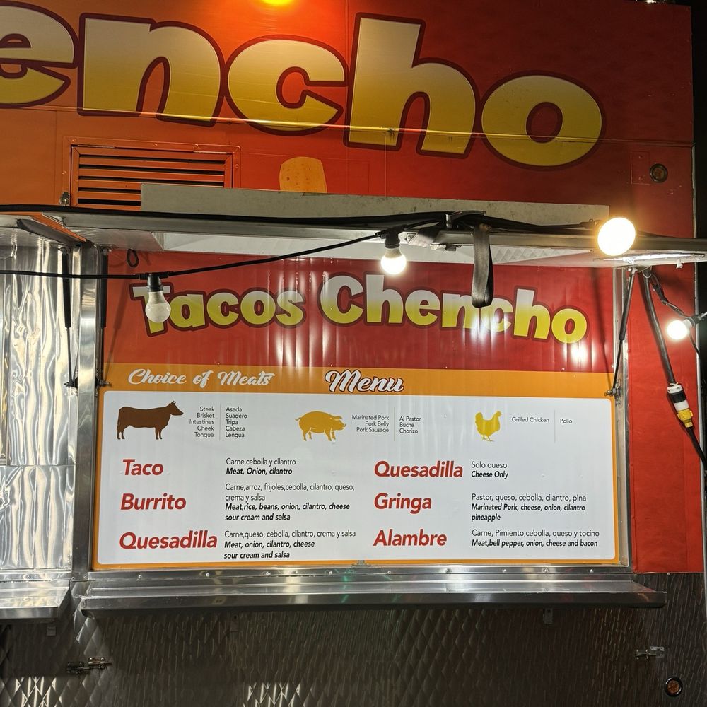 Tacos Chencho - Menu - Food Trucks Near Me - San Jose, California Tacos Chencho - Menu - Food Trucks Near Me - San Jose, California