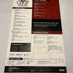 Montana's Rib and Chop House - Menu