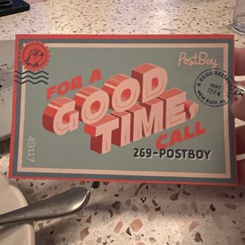 PostBoy - Complimentary post cards for all patrons - Burgers Near Me - New Buffalo, Michigan