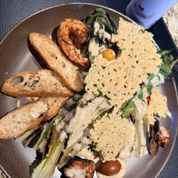 Black and prawn Caesar salad Black and prawn Caesar salad