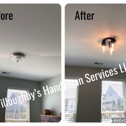 Willoughby’s Handyman Services - Light fixture exchange
