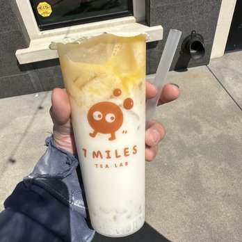 7 Miles Tea Lab - Mango Milk - Bubble Tea Near Me - Artesia, California
