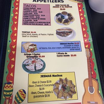 Jesma Fine Foods - Menu - Mexican Near Me - San Antonio, Texas